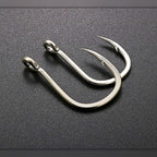 Barbed Single Hooks for Metal Jigs, Sizes 1/0–7/0