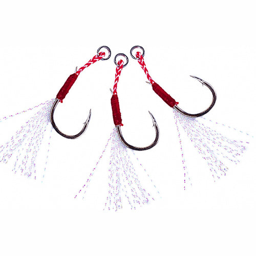 Hand-Tied Jig Assist Hooks, Single or Double, Size #8–#26