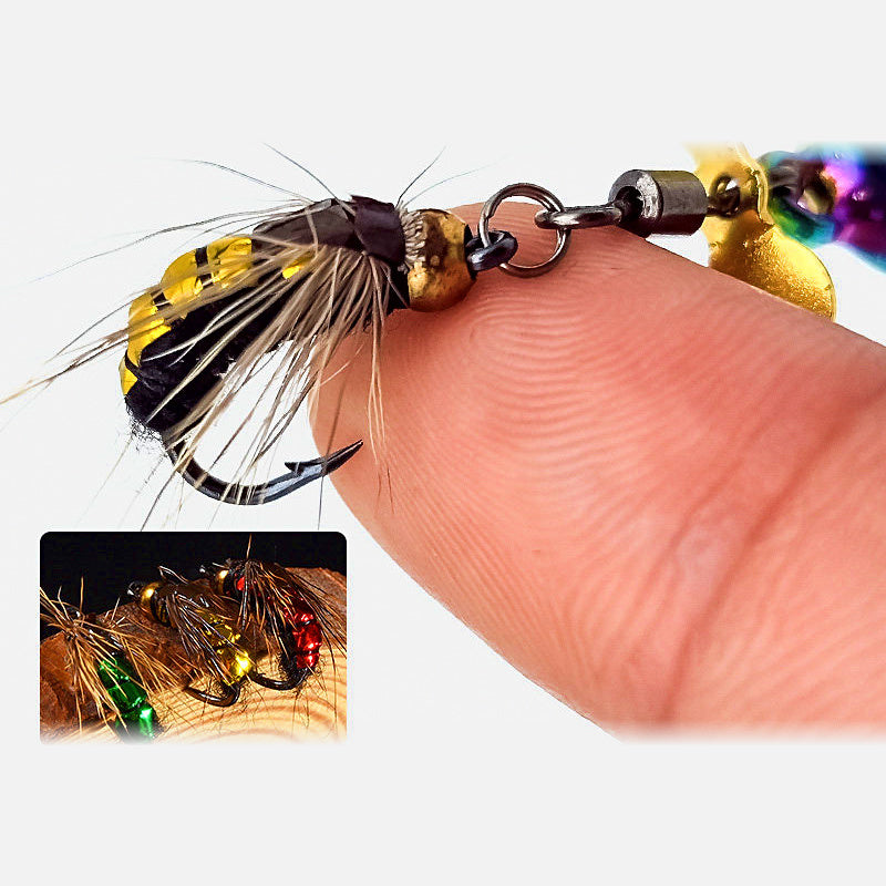 Propeller Spinner Fly Lures, 3–5.5 g (0.11–0.19 oz)