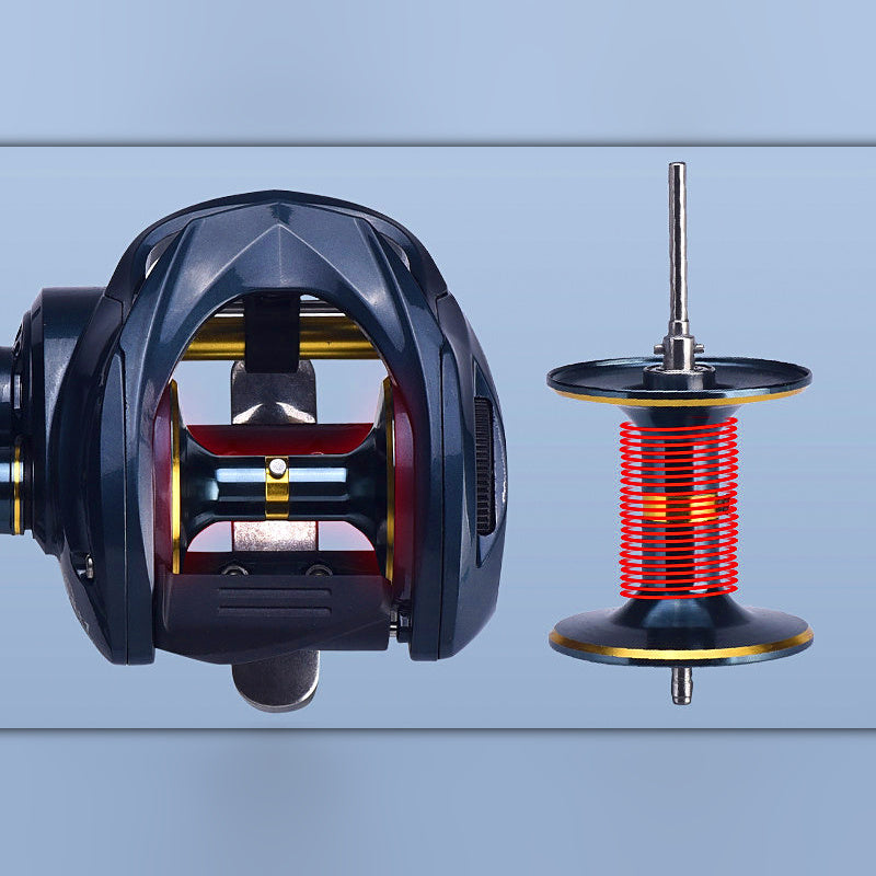 Slow Pitch Baitcasting Reel, 6.3:1, 7 Bearings, Metal Spool