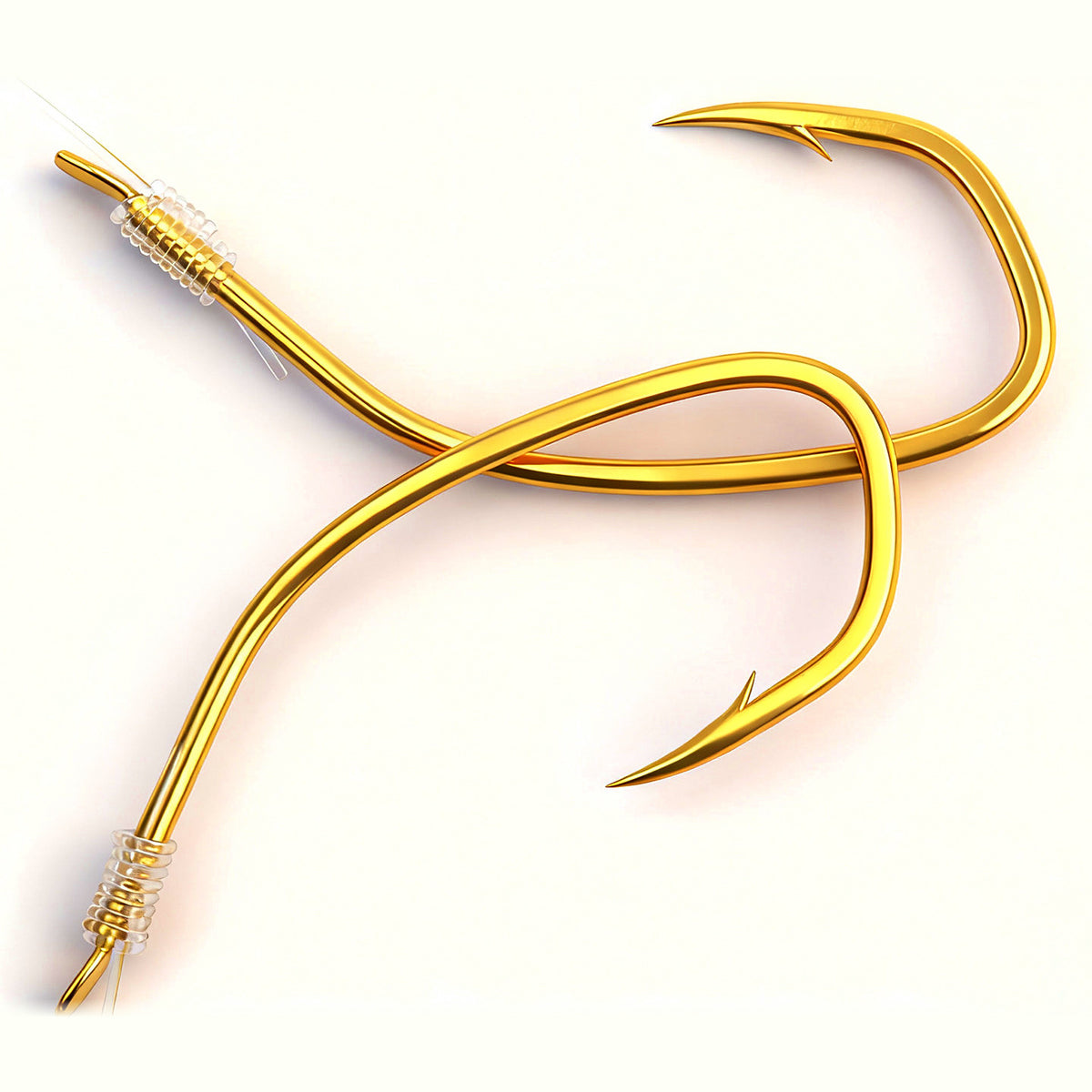 Pre-Tied Single Bass Hooks, Tub Pack, Sizes #16–#28