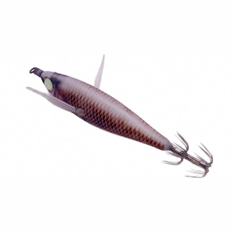 Glow Wood Shrimp Squid Jig with Silicone Wings, Umbrella Hook