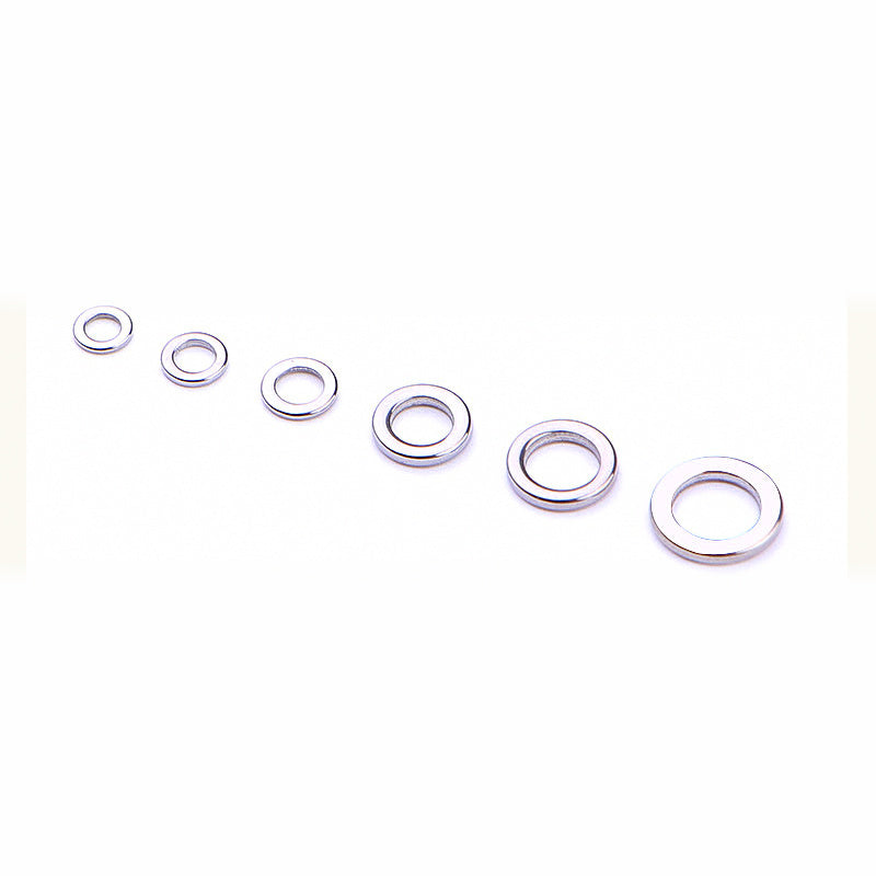 Stainless Steel Solid Rings, Sizes 1–6 (Flattened Jig Rings)