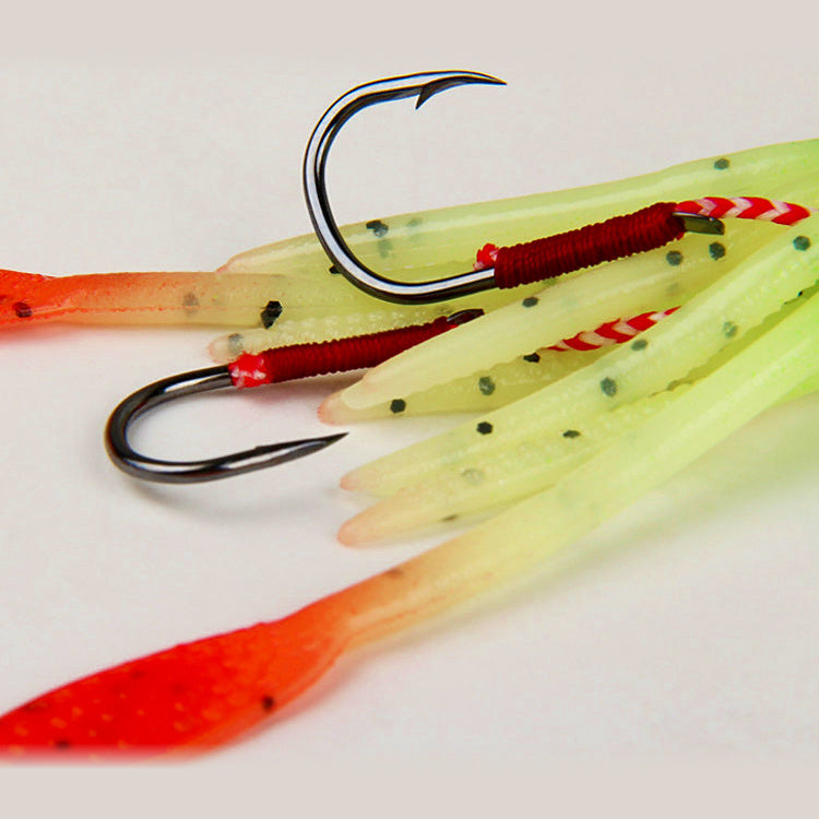 Rigged Glow Soft Squid Lure, 60–150 g (2.1–5.3 oz)