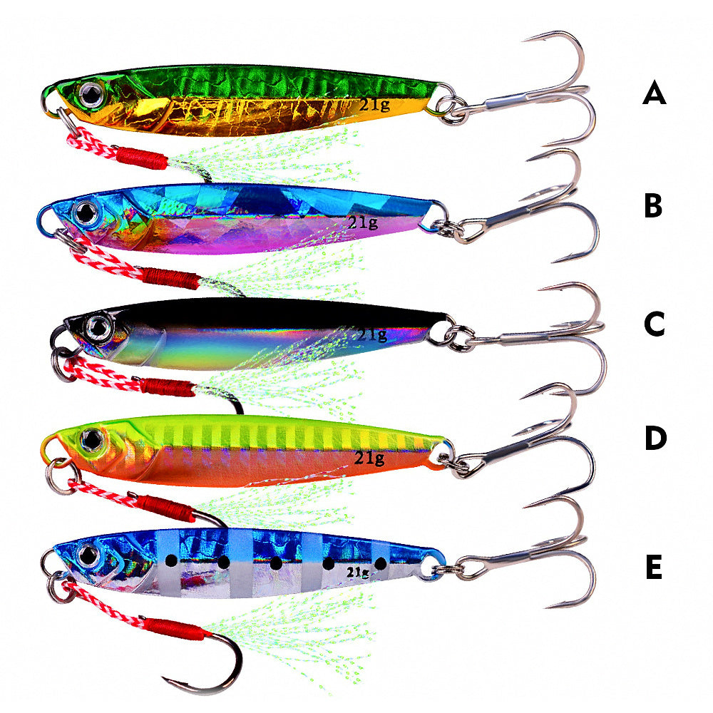 Casting Metal Jig Lure, 7–21 g (0.25–0.74 oz)