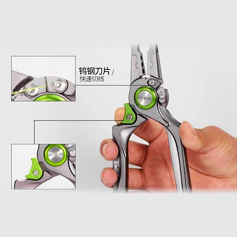 Folding Fish Gripper & Fishing Pliers, Titanium Alloy
