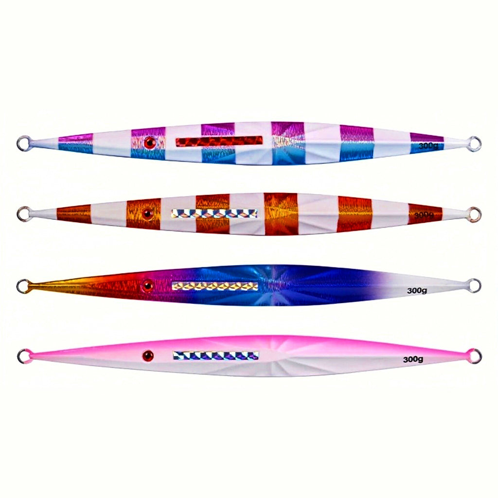 Fast-Sinking Metal Jig, Glow Laser, 150–400 g (5.3–14.1 oz)