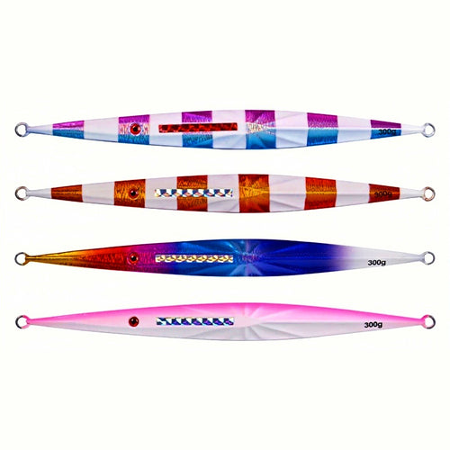 Fast-Sinking Metal Jig, Glow Laser, 150–400 g (5.3–14.1 oz)
