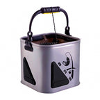 Collapsible Fishing Bucket with Rope, 20–24 cm (7.9–9.4 in)
