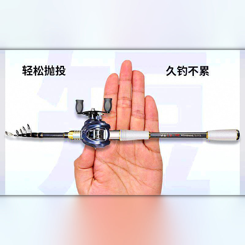 Portable 5-Section Carbon Fishing Rod, 1.65–3.6 m (5.4–11.8 ft)