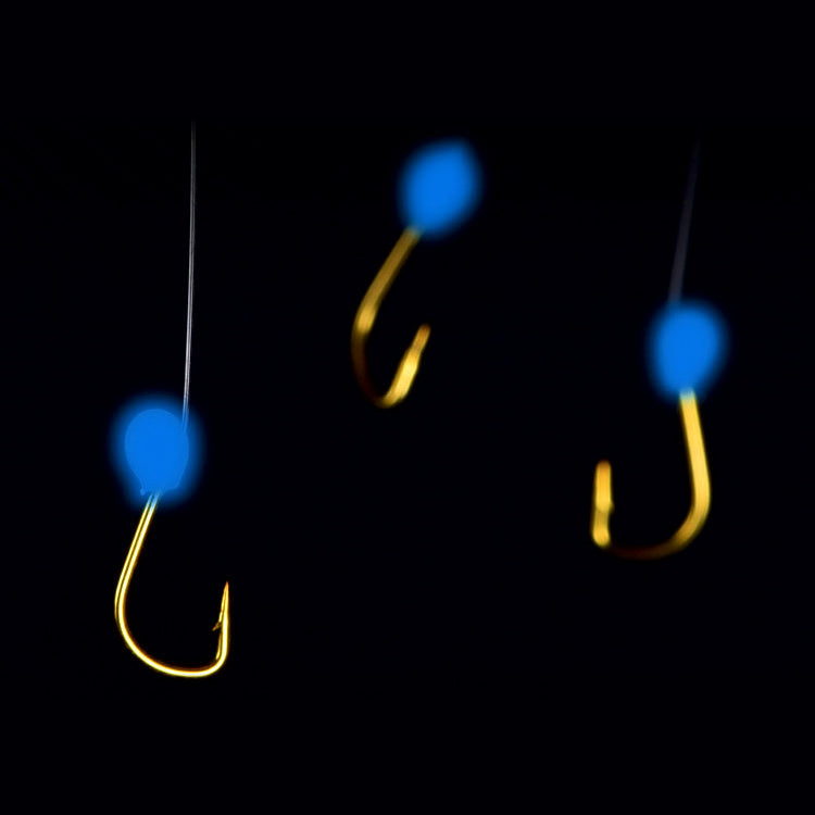Seven-Star Glow White Dot String Hook Rig, Hand-Tied