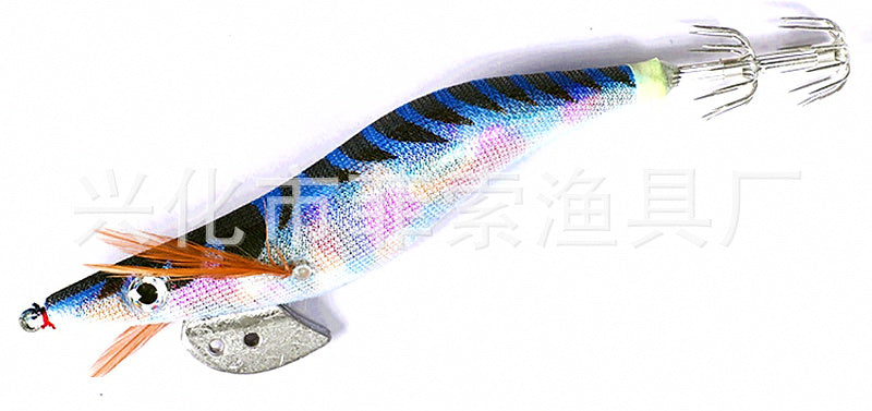 Laser Wood Shrimp Squid Jig Lure, Size 3.5 – product photo