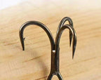 Black Steel Treble Hooks for Lures, #10 to 3/0 – product photo