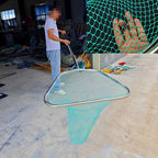 Stainless Steel Landing Net, Square Hoop, 1.2–2 m Handle – product photo