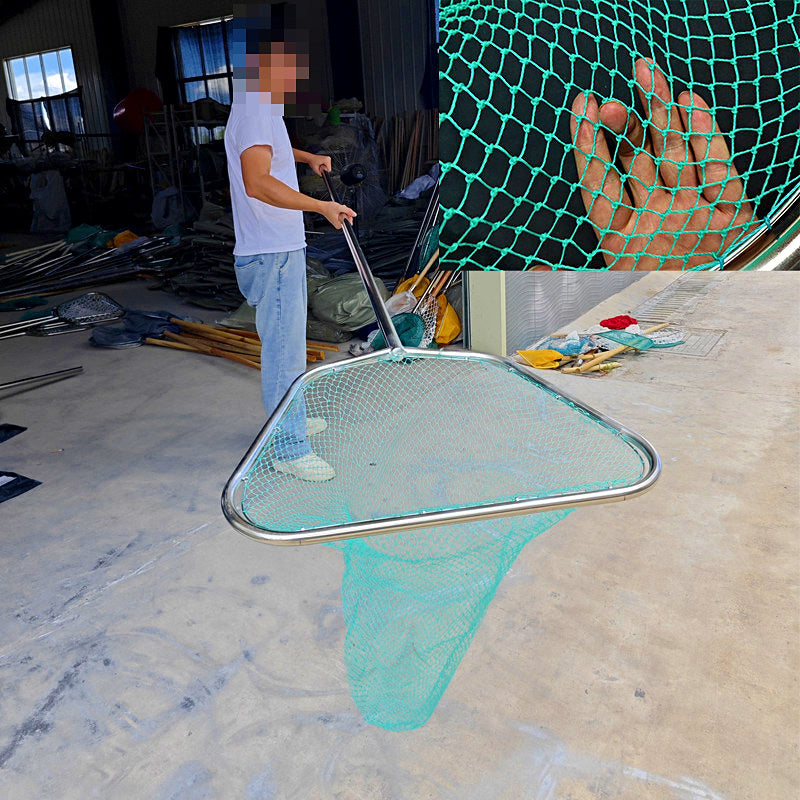 Stainless Steel Landing Net, Square Hoop, 1.2–2 m Handle – product photo