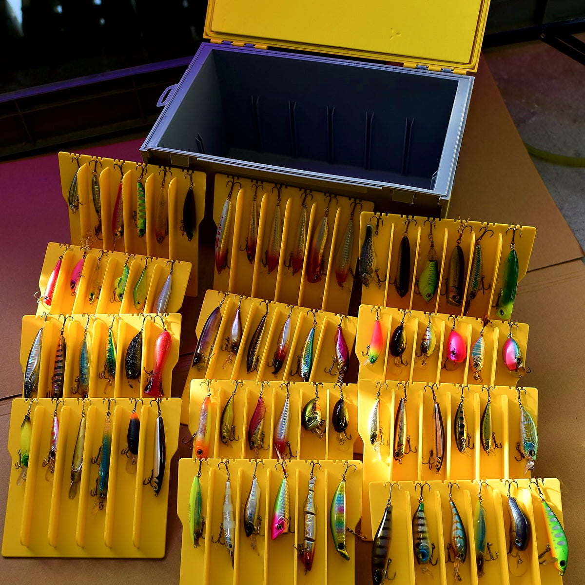 Modular Flip-Open Hard Bait Storage Box, 72-Lure Capacity