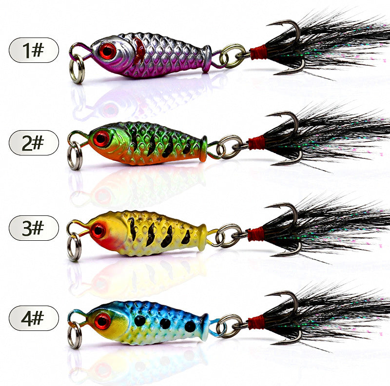 Mini Metal Casting Jig Spoon, Micro Lure, 4 Colors – product photo