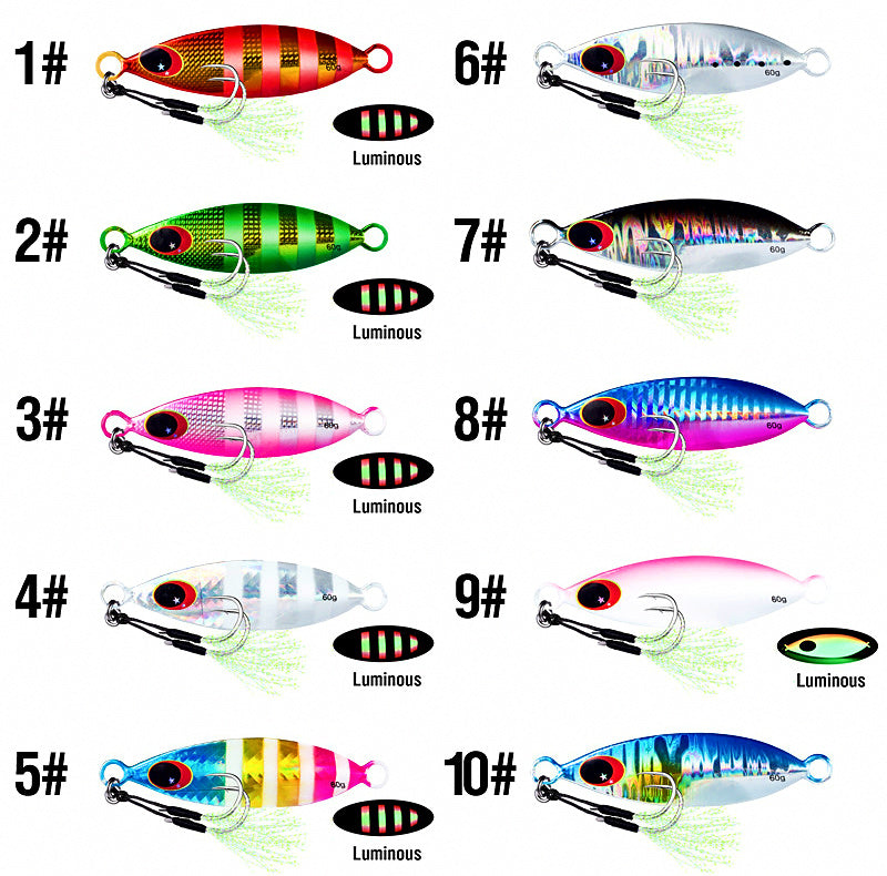Slow Pitch Metal Jig, 10–60 g (0.35–2.1 oz) – product photo