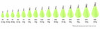 Glow Teardrop Sinker, 0.4–4.9 oz (11–140 g) – product photo