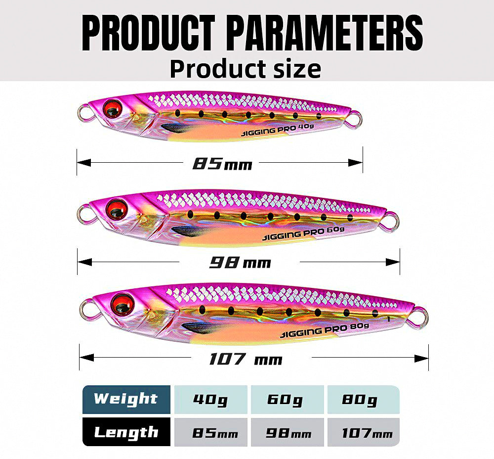 3D Scale Glow Metal Jig, 40–80 g (1.4–2.8 oz) – product photo