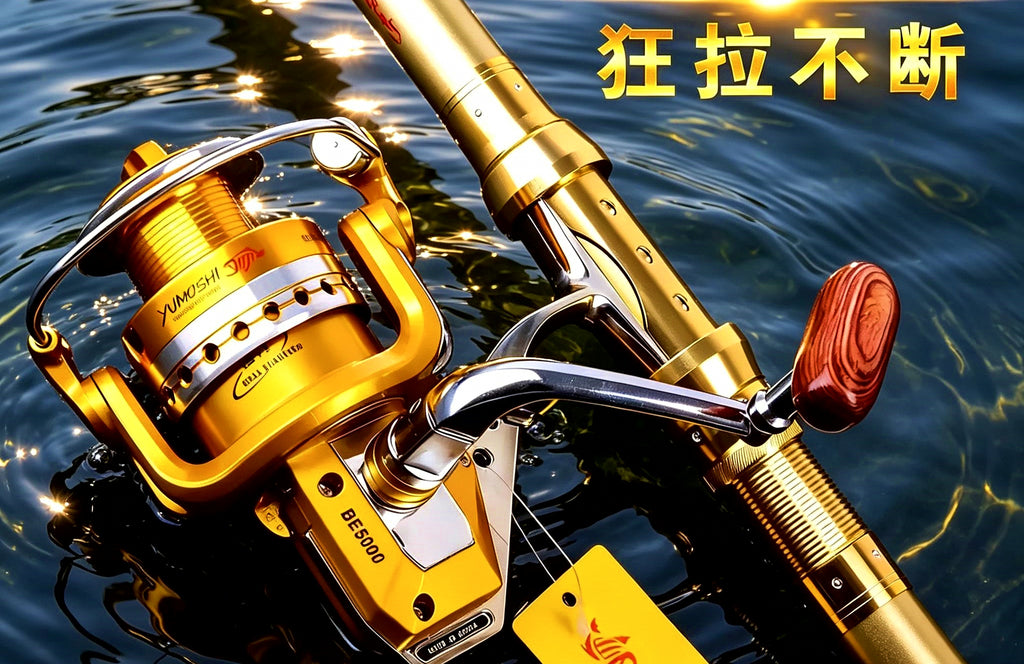 Saltwater Rod and Metal Reel Combo, 5-Piece Carbon – product photo