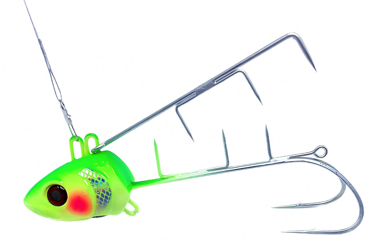 Glow Scaled Metal Jig w/ Assist Hooks, 80–300 g (2.8–10.6 oz) – product photo