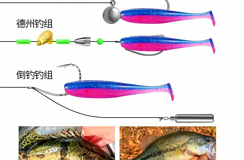 Sinking T-Tail Shrimp Scent Soft Bait, 5.5 & 7.5 cm – product photo