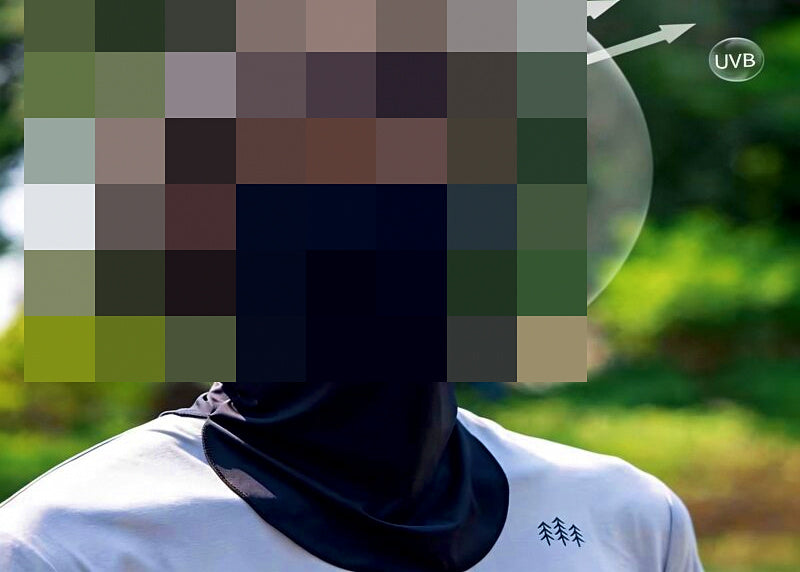 Sun Shade Neck Gaiter Face Mask, Breathable Nylon – product photo