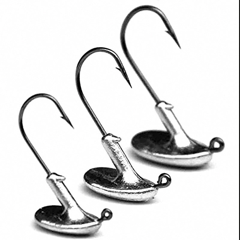 Barbed Jig Head Hooks, 3.5–14 g (1/8–1/2 oz), Carbon Steel – product photo