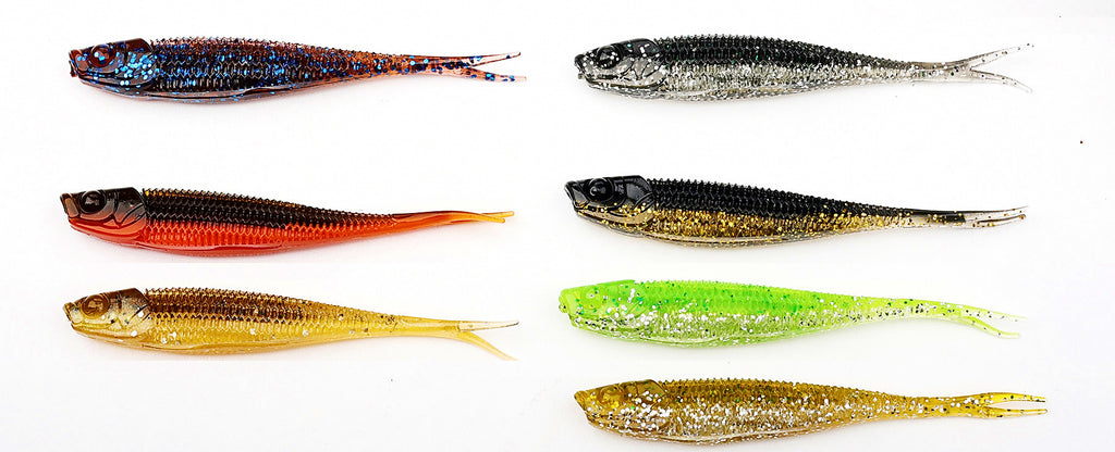 Floating Forked-Tail Minnow Soft Bait, 6.5 cm (2.6 in), 12-Pack – product photo