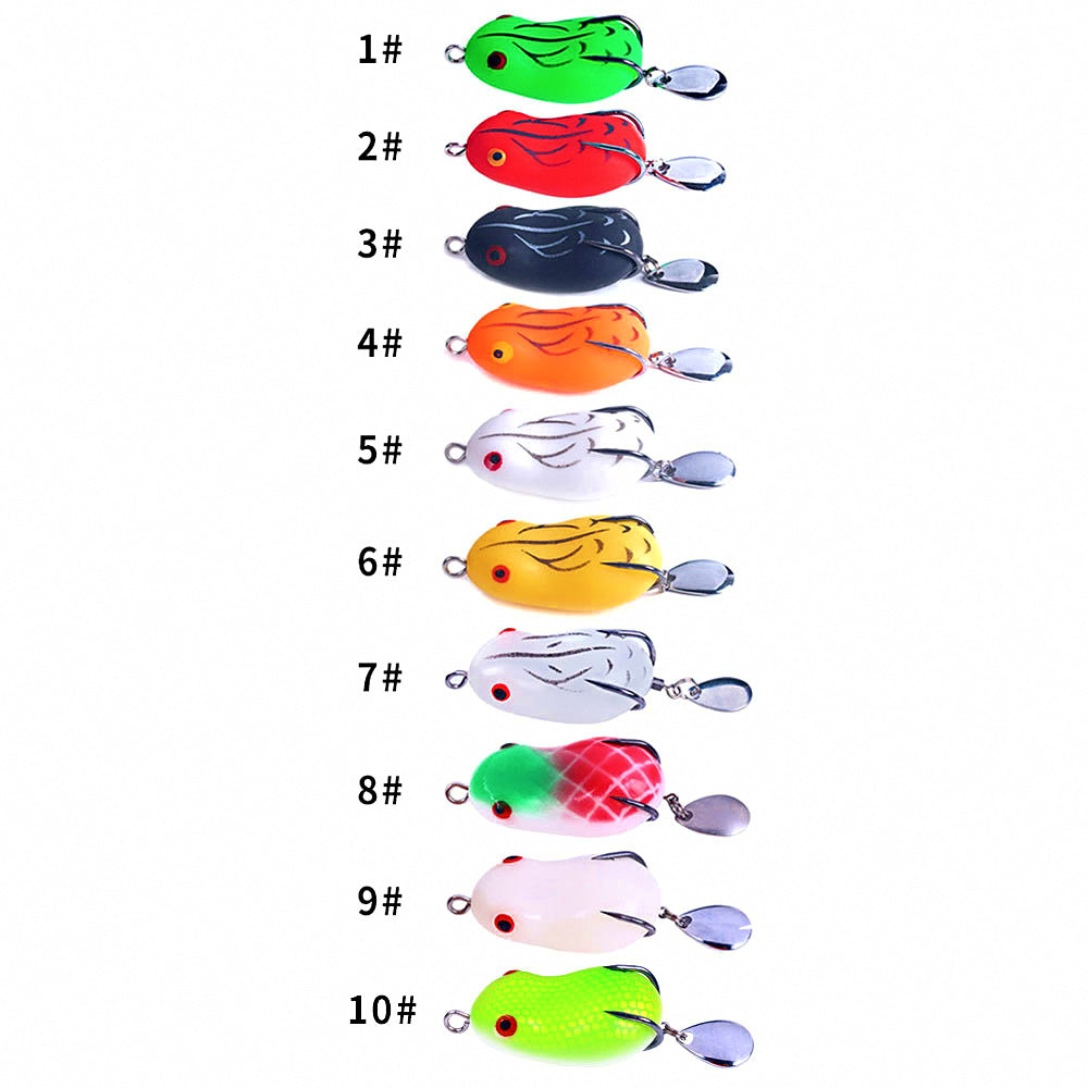 Weedless Frog Lure, Double Hook, 4.2 & 5.5 cm (8 g / 12 g) – product photo