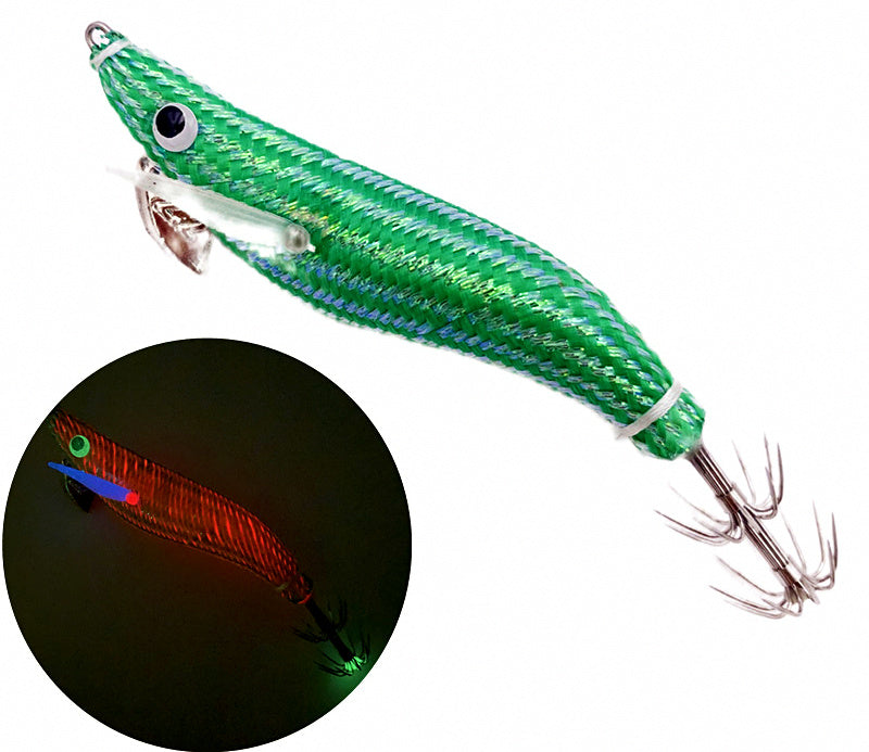 Glow Wood Shrimp Squid Jig, 9 cm / 8 g (0.28 oz) – product photo