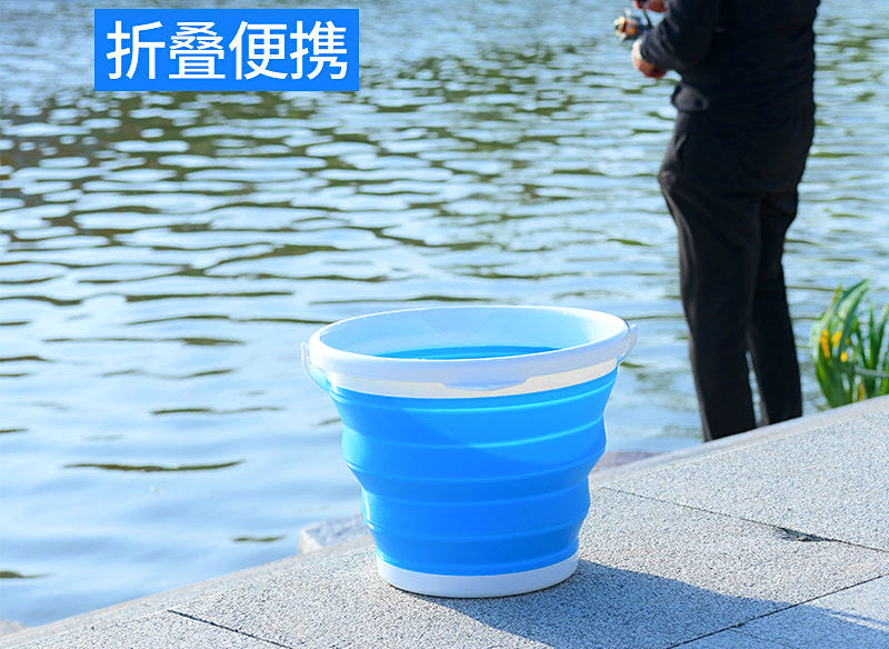Collapsible Fishing Bucket, 3–15 L (0.8–4 gal), Folding – product photo