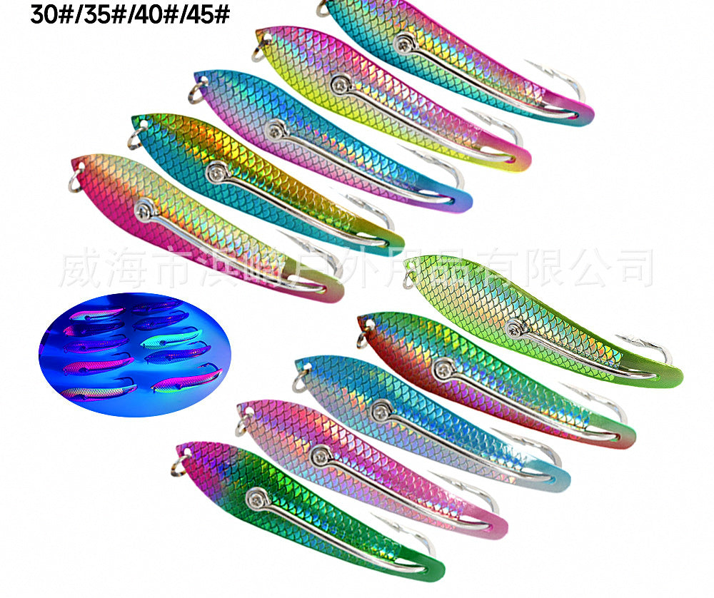 Offshore Metal Jig with Single Hook, Sizes 30#–45# – product photo