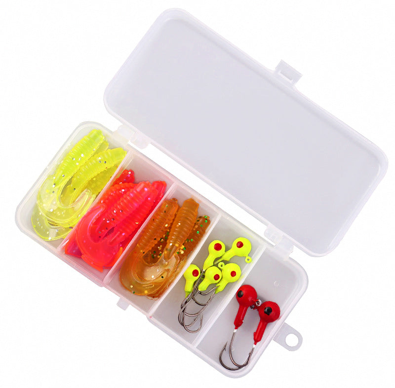 T-Tail Swimbait & Lead Jig Head Hook Set