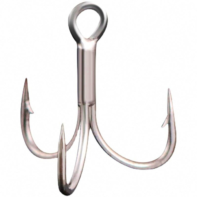 Treble Hooks, 5X Strong, Rust-Resistant, 20 or 50 Pack