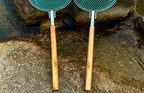 Stainless Steel Landing Net with Wood Handle, Double Ring – product photo