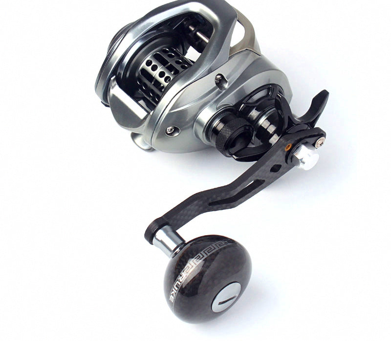 Baitcasting Reel Handle, Carbon Single Arm with Carbon Knob – product photo