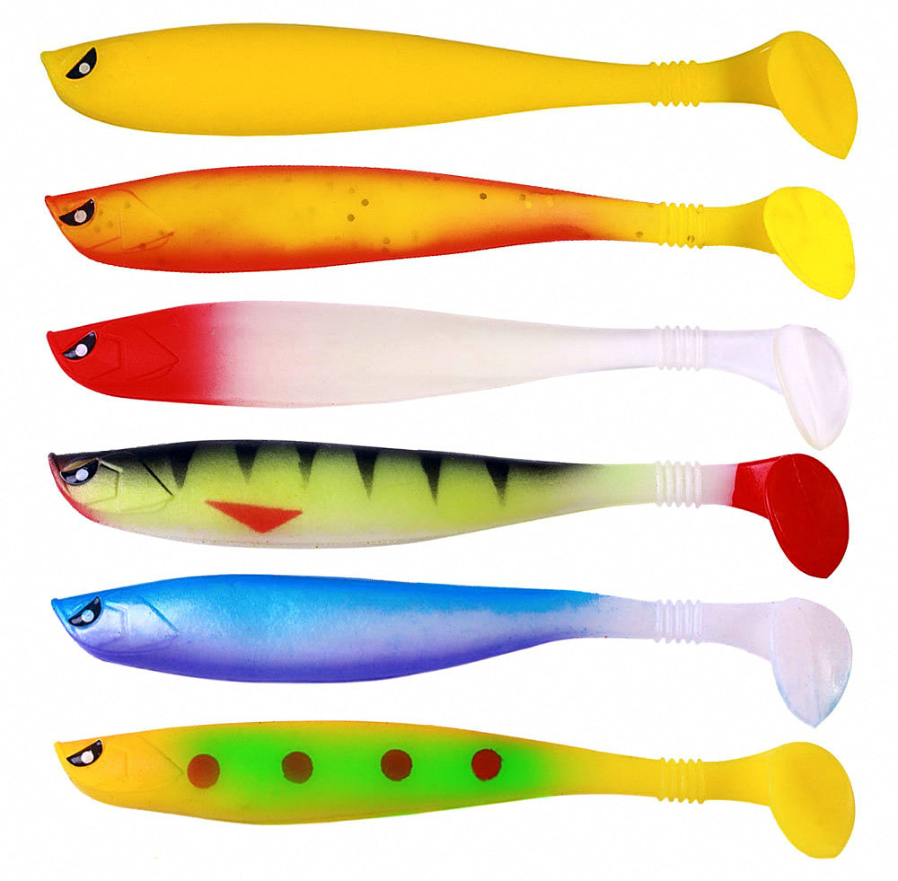 T-Tail Soft Swimbait Lures, 9 cm & 11 cm (3.5 & 4.3 in)