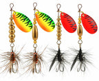 Treble Hook Spinner Spoon Lure, Teardrop or Bead Sinker – product photo