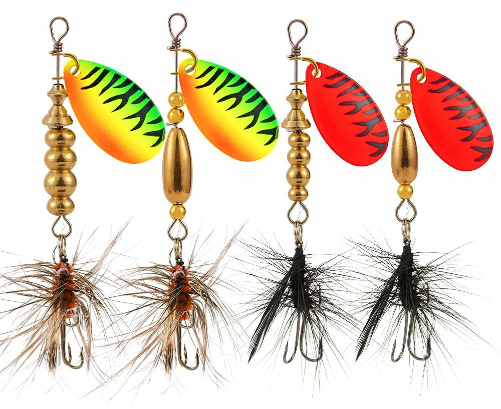 Treble Hook Spinner Spoon Lure, Teardrop or Bead Sinker – product photo