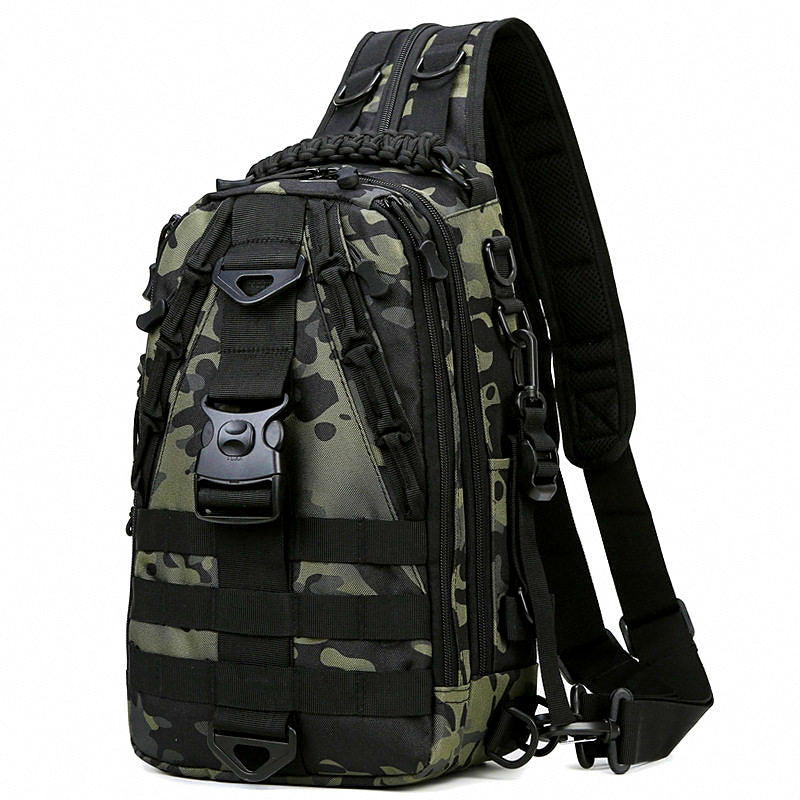 Tactical Fishing Backpack / Crossbody Bag, 3-Layer