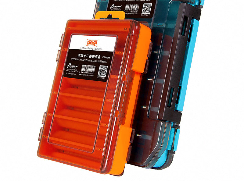 Double-Layer Fishing Lure Storage Box, 12/14 Compartments – product photo