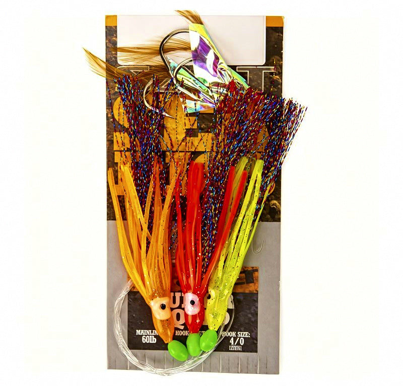 Squid Jig Hook Rig, Size 4/0 Barbed, Boat Fishing – product photo