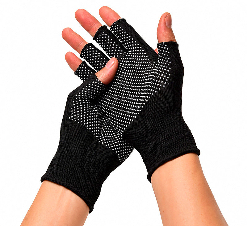 Sun Protection Fishing Gloves, Grip Dots, Fingerless Options – product photo