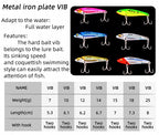 Zinc Alloy VIB Lure, 7–25 g (0.25–0.88 oz) – product photo