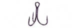 Barbed Treble Hooks, High-Carbon Steel, Sizes 1/0–10 – product photo