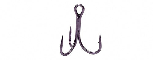 Barbed Treble Hooks, High-Carbon Steel, Sizes 1/0–10 – product photo