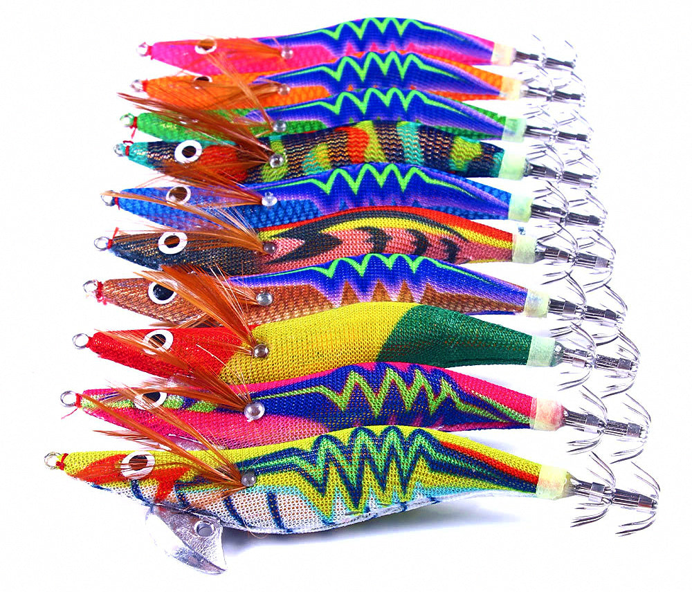 Glow Wood Shrimp Squid Jig, 12.2–20 g (0.43–0.71 oz) – product photo