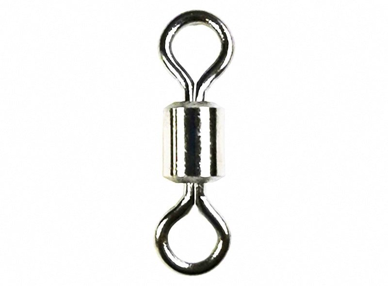 Barrel-Style Figure 8 Swivels, Nickel-Plated Brass, Sizes 12–2/0 – product photo